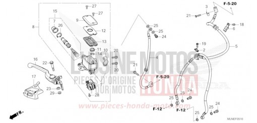 FRONT BRAKE MASTER CYLINDER CRF1100A3S de 2025